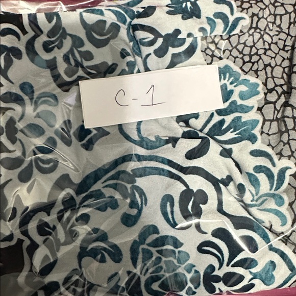 Elegant Nicole by Nicole MillerTeal and Black Patterned Dress size M/M - Picture 11 of 11